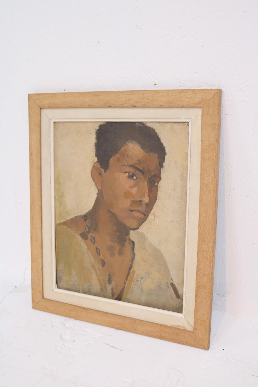 A 20th century oil on canvas portrait