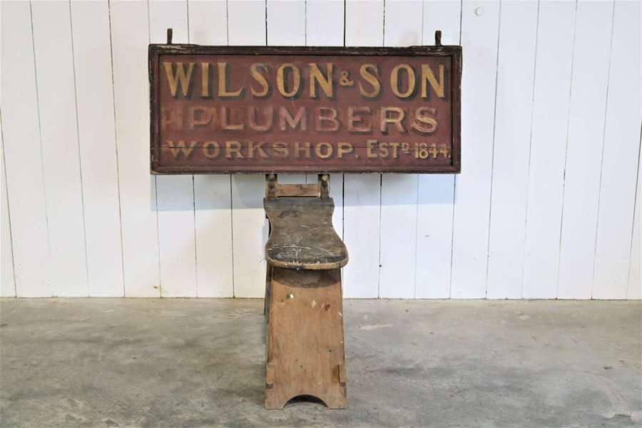 19th century double sided shop sign