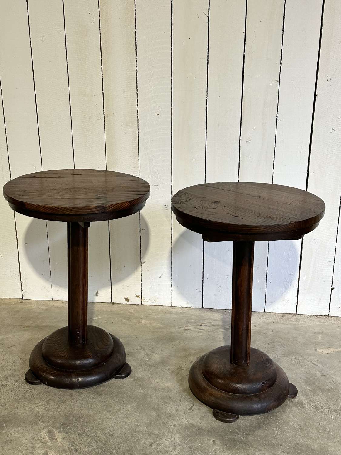 A pair of 19th century walnut tables