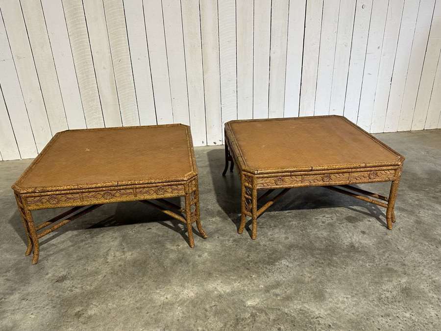 20th century bamboo coffee tables