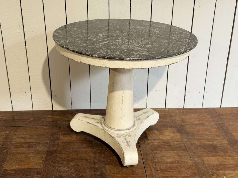 French painted marble top Gueridon circa 1829