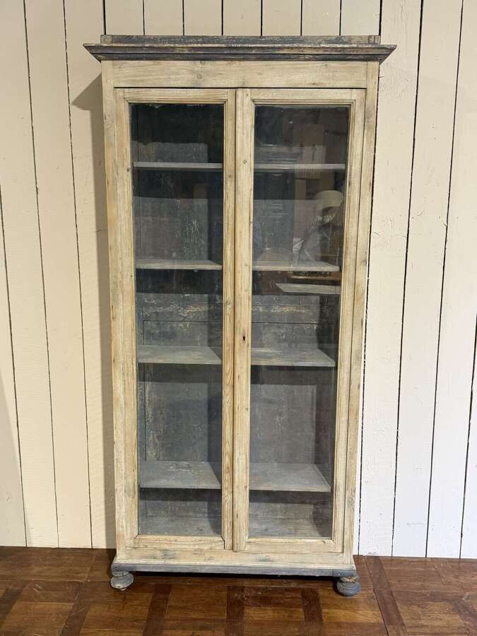 Two door French cabinet circa 1840 original paint