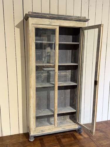 Two door French cabinet circa 1840 original paint