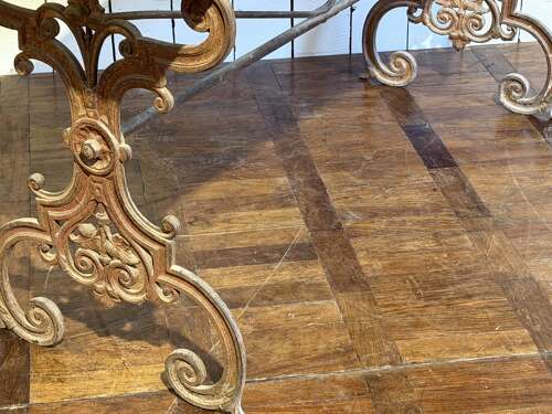 French marble topbistro table with cast iron base circa 1870
