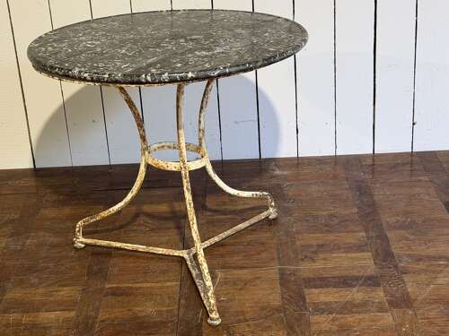 Marble top bistor table France 1900