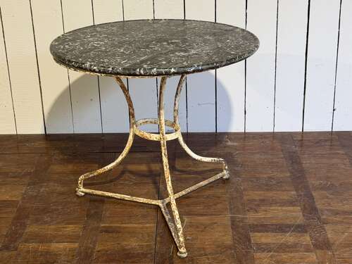 Marble top bistor table France 1900
