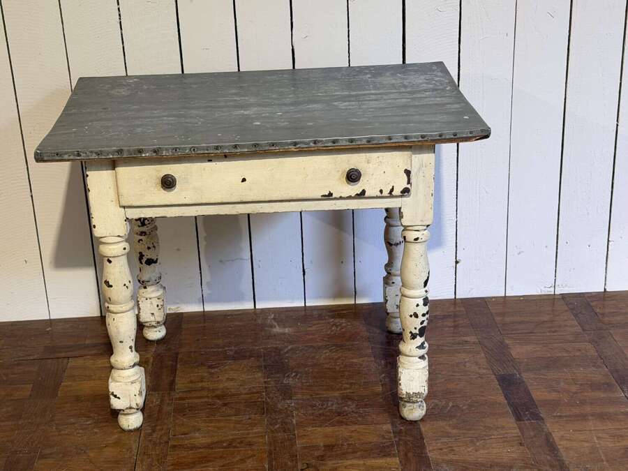 Zinc top florist table France 1860