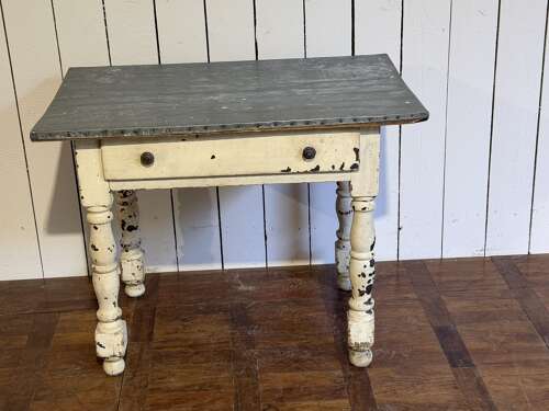 Zinc top florist table France 1860