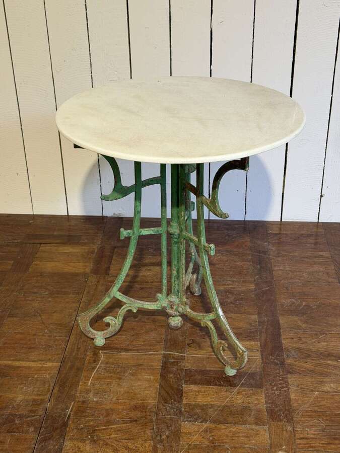Marble top bistro table circa 1890