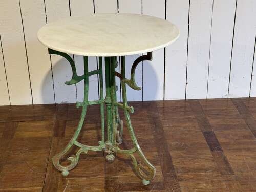 Marble top bistro table circa 1890